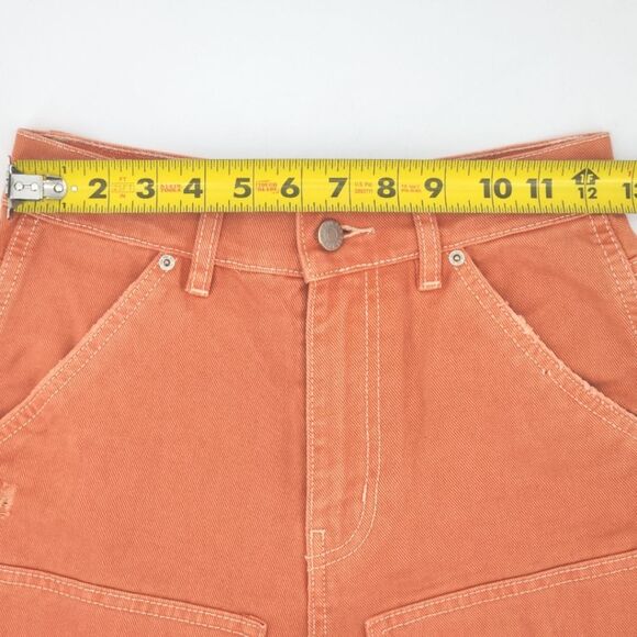 Urban Outfitters BDG Cut Off Carpenter Jean Shorts Womens Size 25 High Waist - Picture 5 of 11